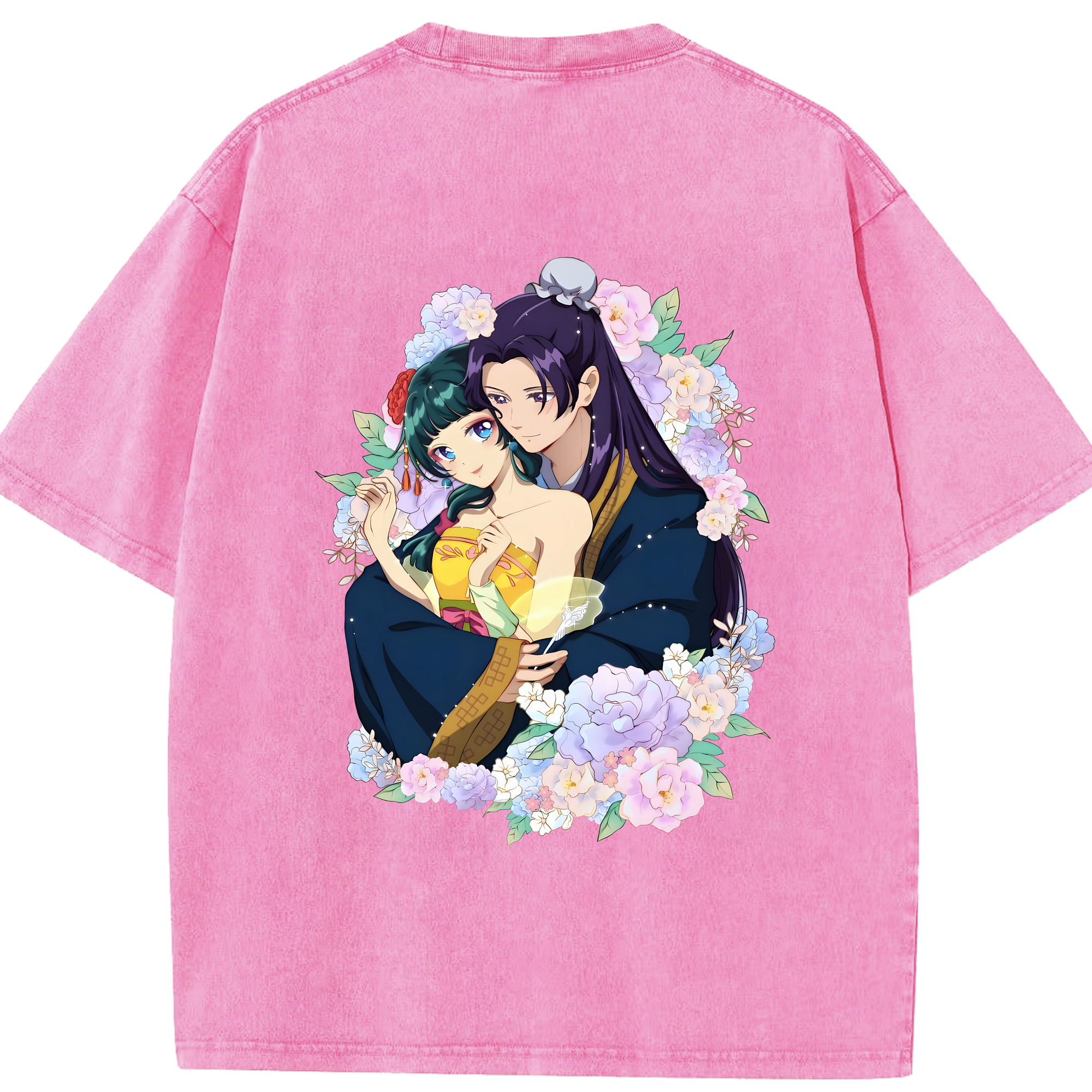 （画像用） 薬屋のひとりごと The Apothecary Diaries 綿100% ヴィンテージ風 半袖Tシャツ（背面プリント）